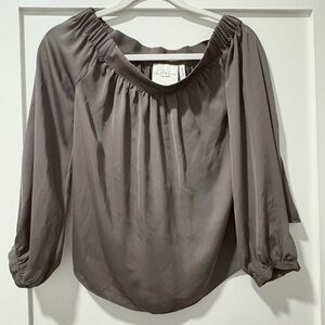 L'Academie | Charcoal Blouse | Top